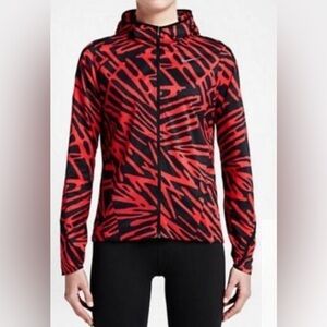 Nike Palm Impossibly Light Womens XS Running Jacket Red Zebra eco friendly